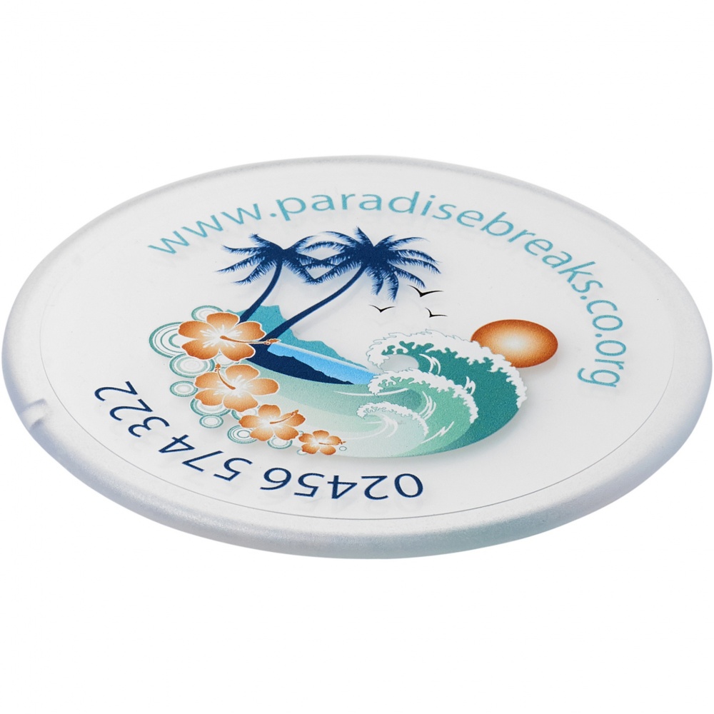 Logotrade advertising product image of: Renzo round plastic coaster