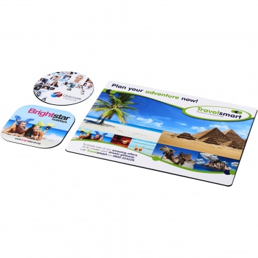 Logotrade promotional merchandise photo of: Brite-Mat® mouse mat and coaster set combo 1