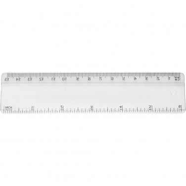 Logo trade promotional merchandise image of: Renzo 15 cm plastic ruler