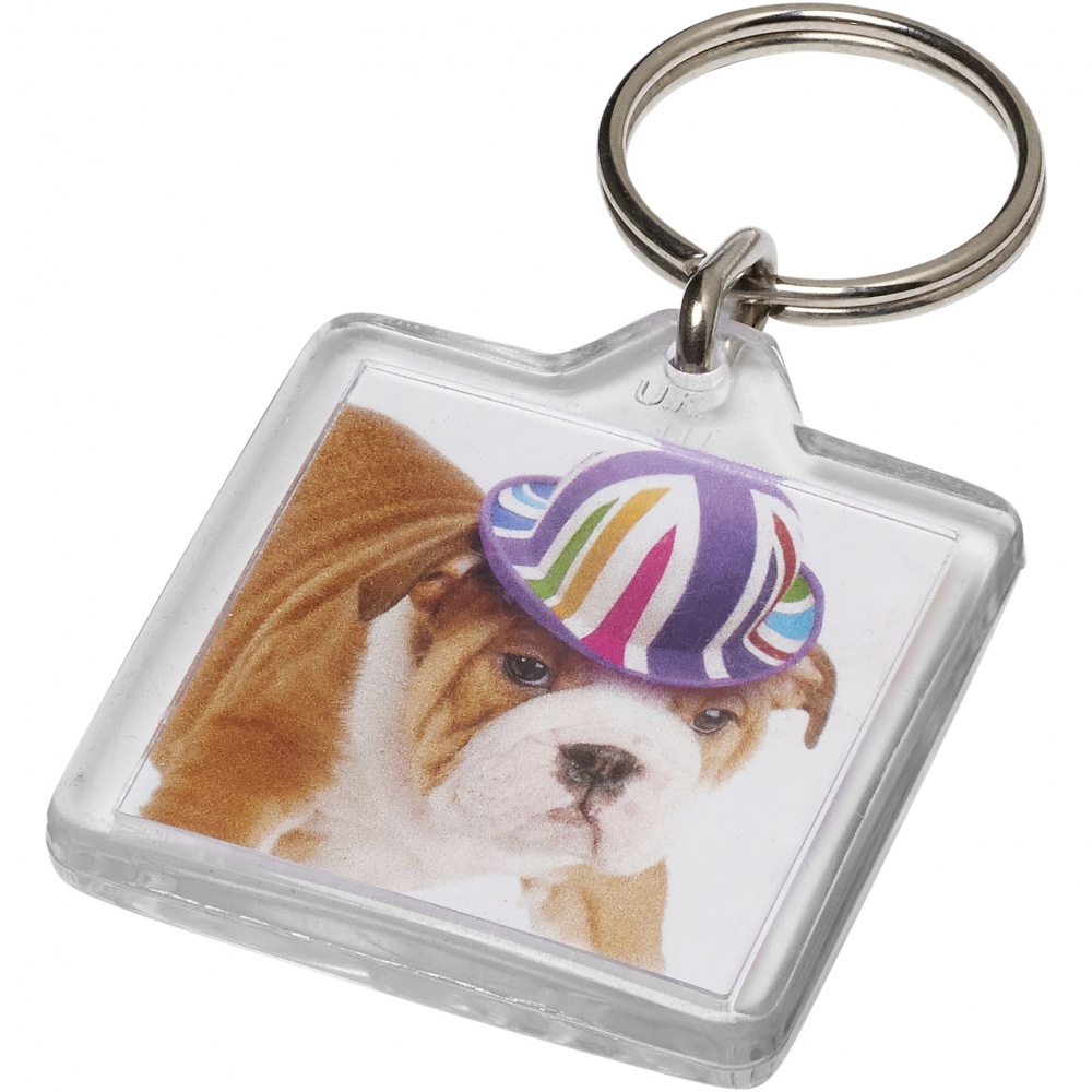 Logo trade promotional items picture of: Vial U1 square keychain