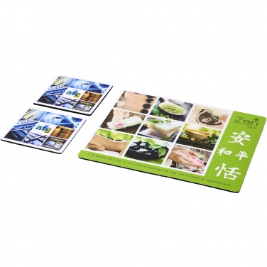 Logo trade promotional gifts image of: Q-Mat® mouse mat and coaster set combo 3