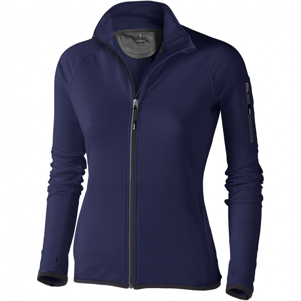 Logo trade promotional giveaway photo of: Mani women's performance full zip fleece jacket