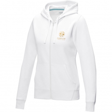 Logo trade advertising products picture of: Ruby women’s organic recycled full zip hoodie