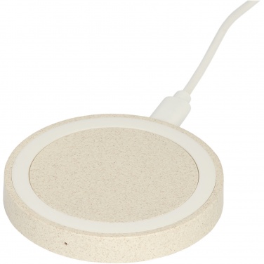 Logo trade corporate gifts picture of: Naka 5W wheat straw wireless charging pad
