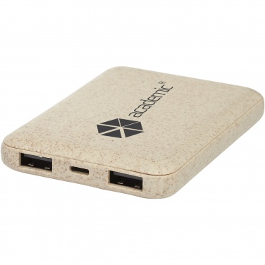 Logo trade promotional products image of: Asama 5000 mAh wheat straw power bank