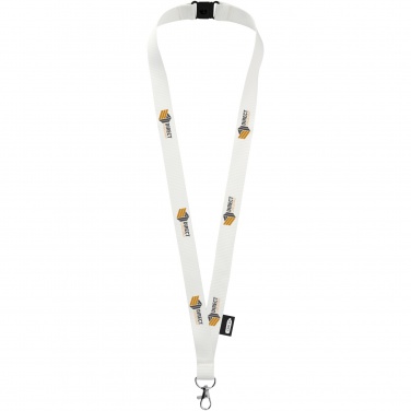Logo trade business gifts image of: Tom recycled PET lanyard with breakaway closure