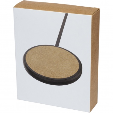Logotrade promotional merchandise image of: Kivi 10W limestone/cork wireless charging pad