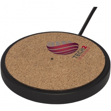Logo trade promotional items image of: Kivi 10W limestone/cork wireless charging pad