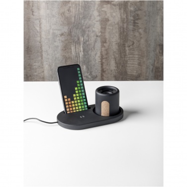 Logo trade corporate gifts picture of: Klip 5W wireless charging desk organizer