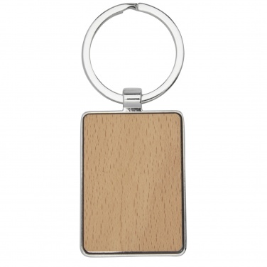 Logotrade corporate gift image of: Mauro beech wood rectangular keychain
