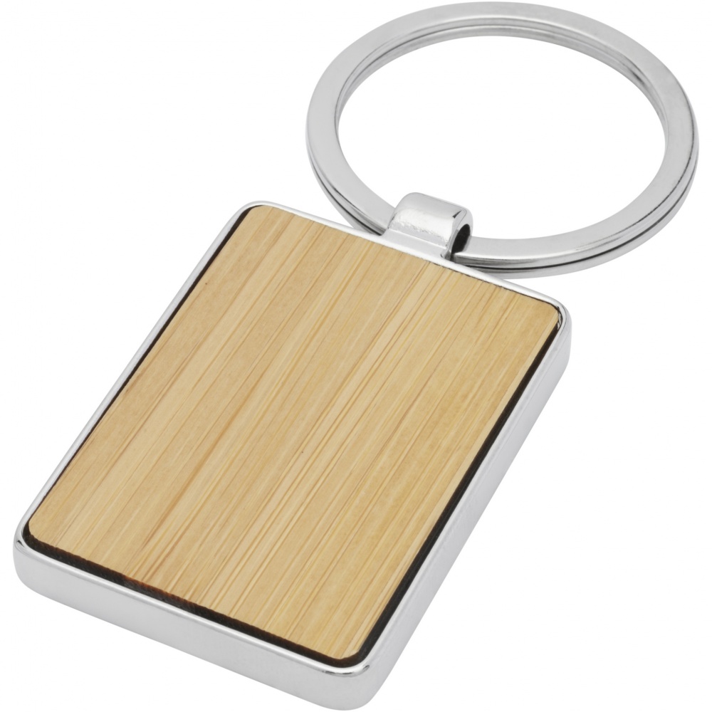 Logo trade promotional gifts picture of: Neta bamboo rectangular keychain