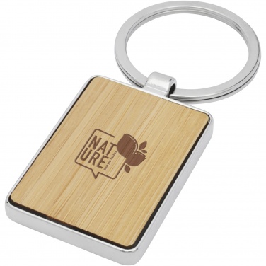 Logotrade promotional merchandise picture of: Neta bamboo rectangular keychain