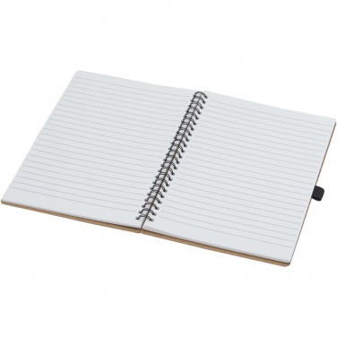 Logotrade promotional item image of: Cobble A5 wire-o recycled cardboard notebook with stone paper