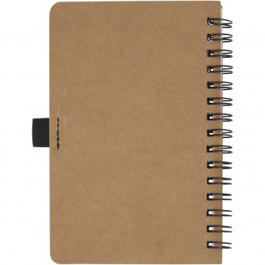 Logotrade promotional gift image of: Cobble A6 wire-o recycled cardboard notebook with stone paper