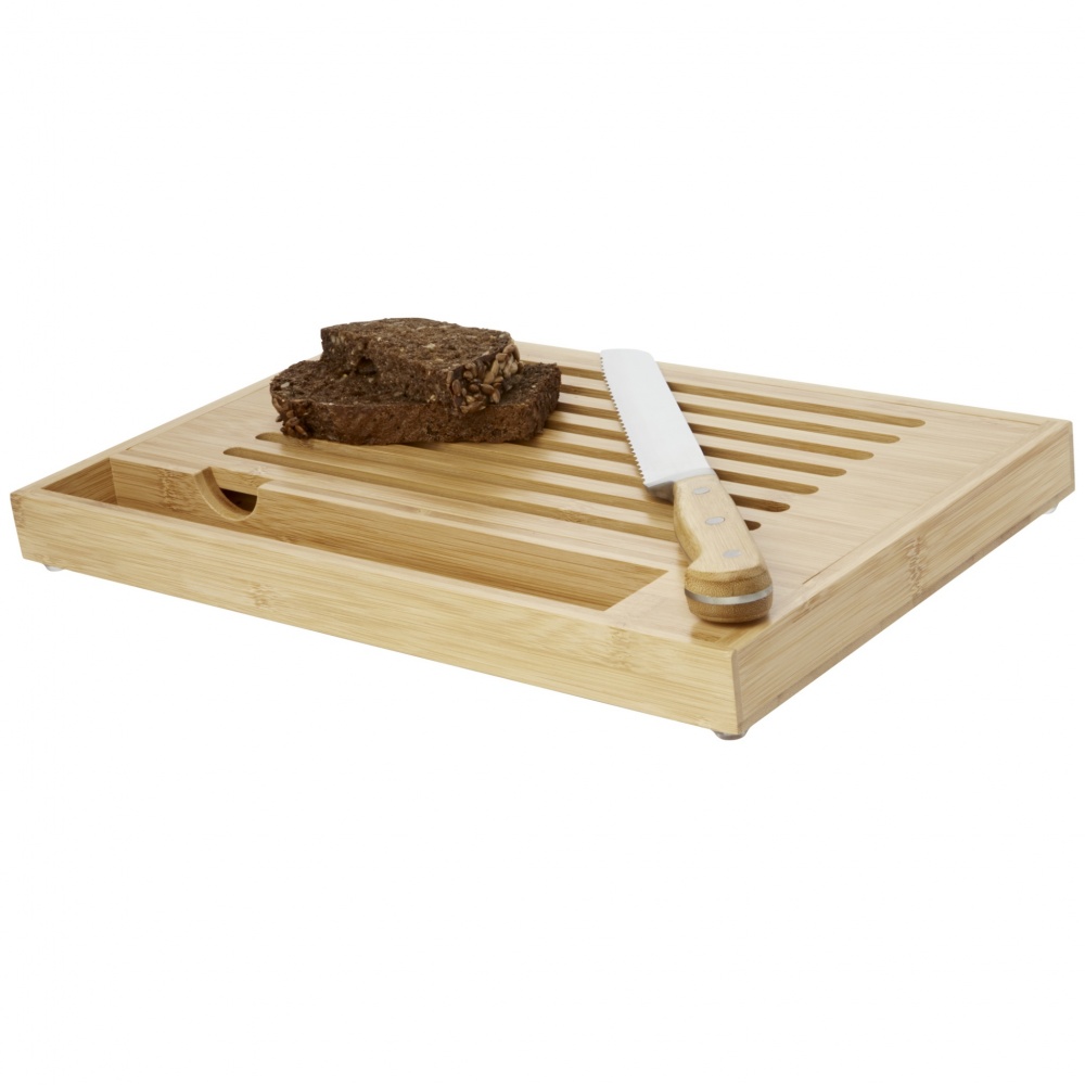 Logotrade corporate gift image of: Pao bamboo cutting board with knife