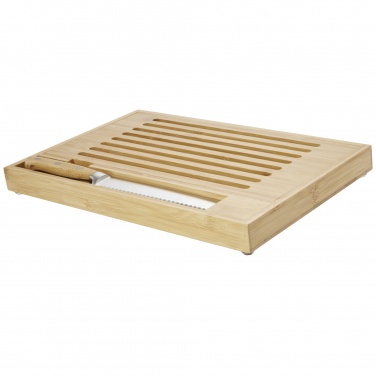 Logotrade advertising products photo of: Pao bamboo cutting board with knife