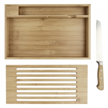 Logo trade promotional products picture of: Pao bamboo cutting board with knife
