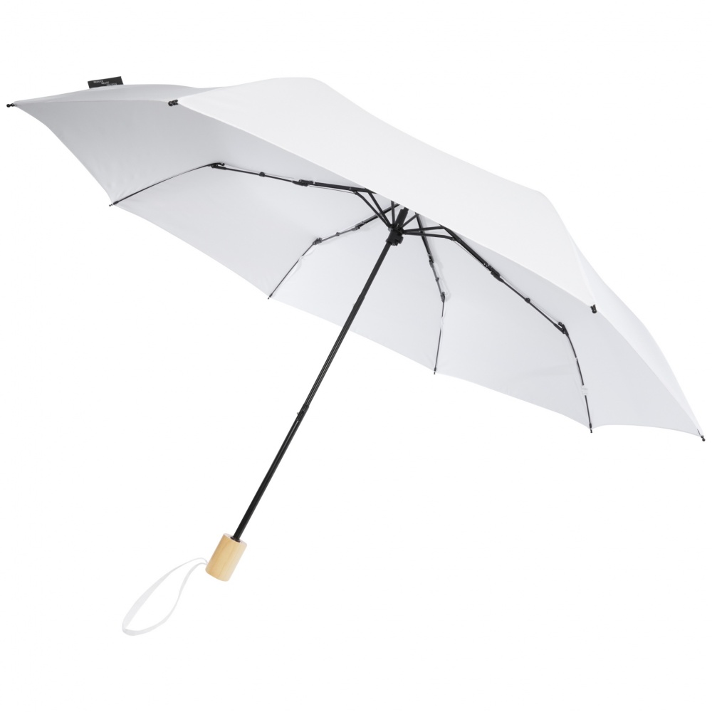 Logo trade promotional item photo of: Birgit 21'' foldable windproof recycled PET umbrella