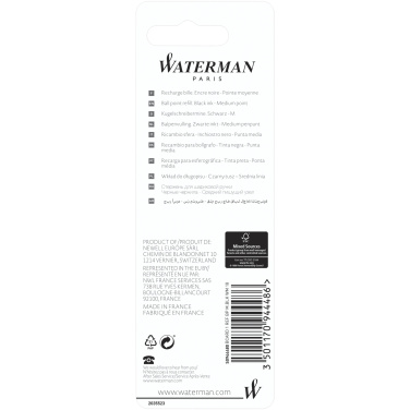 Logo trade promotional giveaway photo of: Waterman ballpoint pen refill