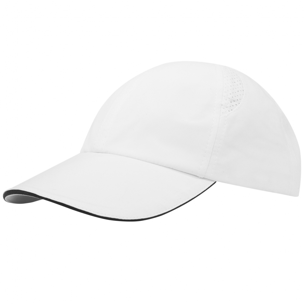 Logo trade advertising products picture of: Morion 6 panel GRS recycled cool fit sandwich cap