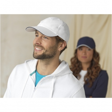 Logo trade promotional giveaways picture of: Morion 6 panel GRS recycled cool fit sandwich cap
