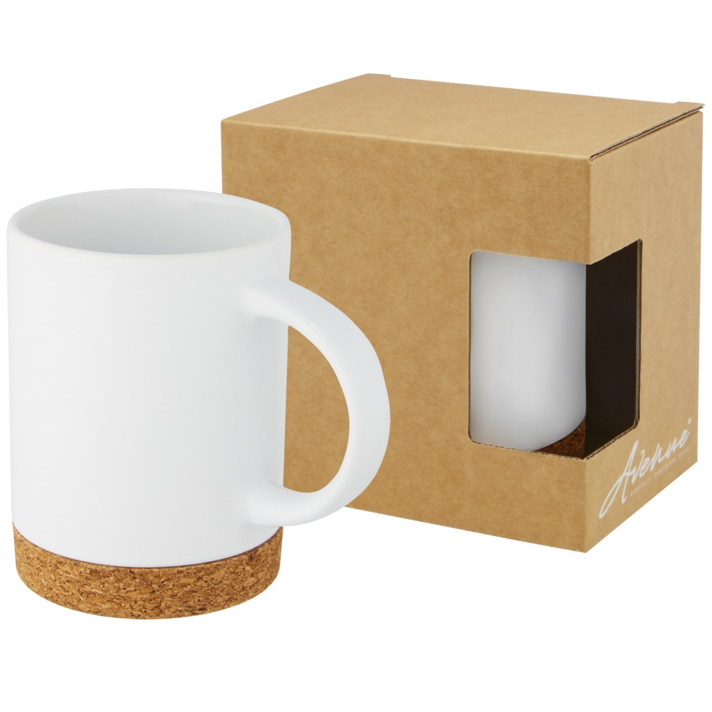 Logo trade promotional items picture of: Neiva 425 ml ceramic mug with cork base