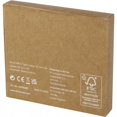 Logo trade promotional product photo of: Loop 5000 mAh recycled plastic power bank