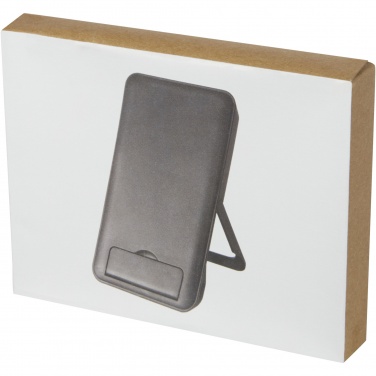 Logo trade promotional item photo of: Loop 10W recycled plastic wireless charging pad with phone stand