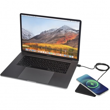 Logo trade promotional merchandise image of: Loop 10W recycled plastic wireless charging pad