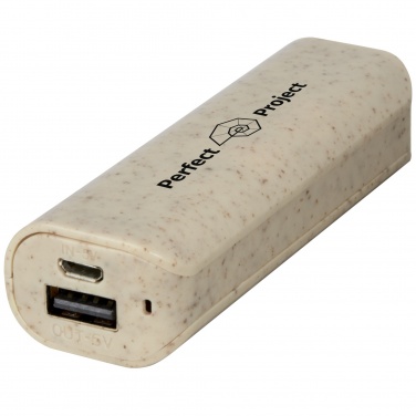Logotrade promotional gift image of: Yoko 1200mAh wheat straw power bank