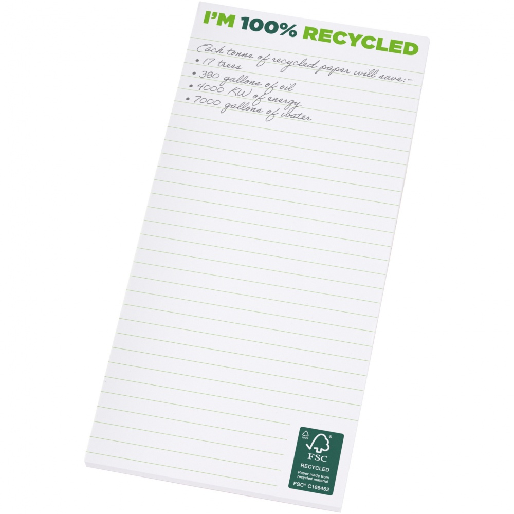 Logo trade promotional giveaways picture of: Desk-Mate® 1/3 A4 recycled notepad