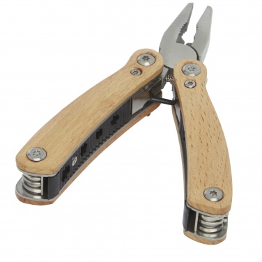 Logo trade promotional product photo of: Anderson 12-function medium wooden multi-tool