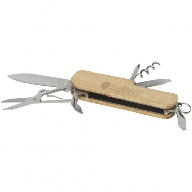 Logo trade promotional giveaways image of: Richard 7-function wooden pocket knife