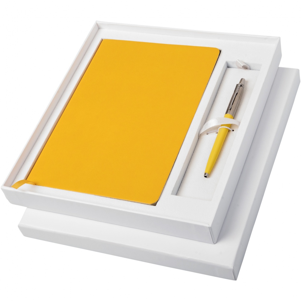Logo trade promotional products image of: Parker Classic notebook and Parker pen gift box