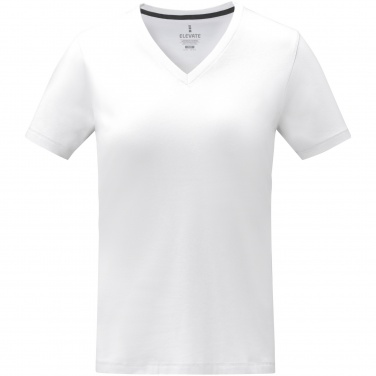 Logo trade corporate gifts image of: Somoto short sleeve women's V-neck t-shirt 