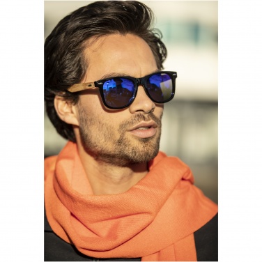 Logotrade promotional merchandise photo of: Hiru rPET/wood mirrored polarized sunglasses in gift box