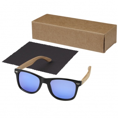 Logotrade corporate gift image of: Hiru rPET/wood mirrored polarized sunglasses in gift box