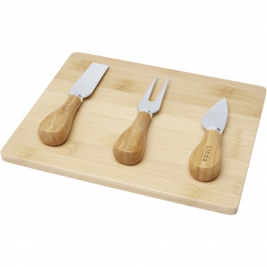 Logotrade promotional item picture of: Ement bamboo cheese board and tools
