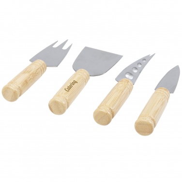 Logotrade corporate gift picture of: Cheds 4-piece bamboo cheese set