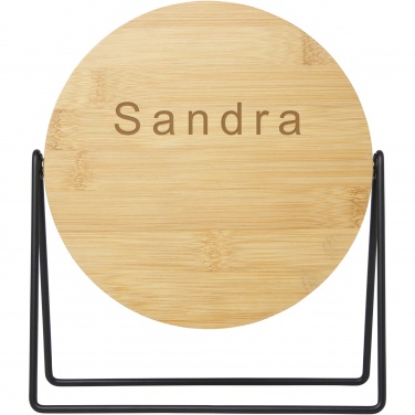 Logo trade promotional items picture of: Hyrra bamboo standing mirror