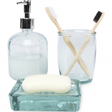 Logo trade promotional item photo of: Jabony 3-piece recycled glass bathroom set