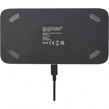 Logo trade promotional merchandise picture of: Hybrid 15W premium dual wireless charging pad