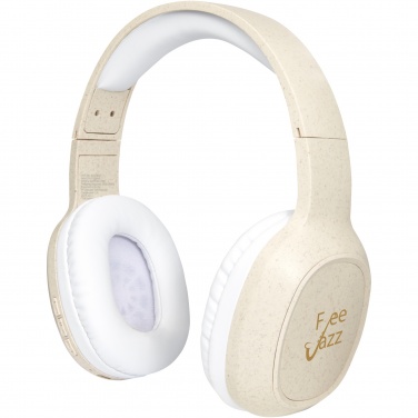 Logo trade promotional gifts picture of: Riff wheat straw Bluetooth® headphones with microphone