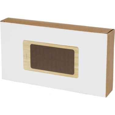 Logo trade corporate gift photo of: Alata 8000 mAh bamboo solar power bank