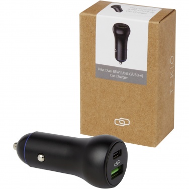 Logotrade promotional item image of: Pilot dual 55W USB-C/USB-A car charger