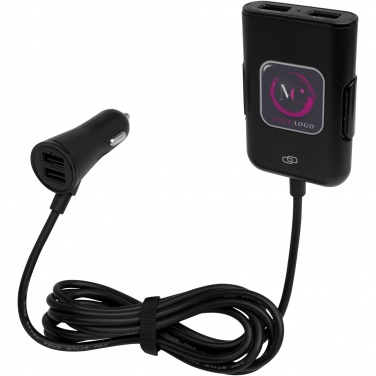 Logotrade promotional gift picture of: Pilot dual car charger with QC 3.0 dual back seat extended charger