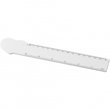 Logotrade promotional giveaway image of: Tait 15 cm heart-shaped recycled plastic ruler