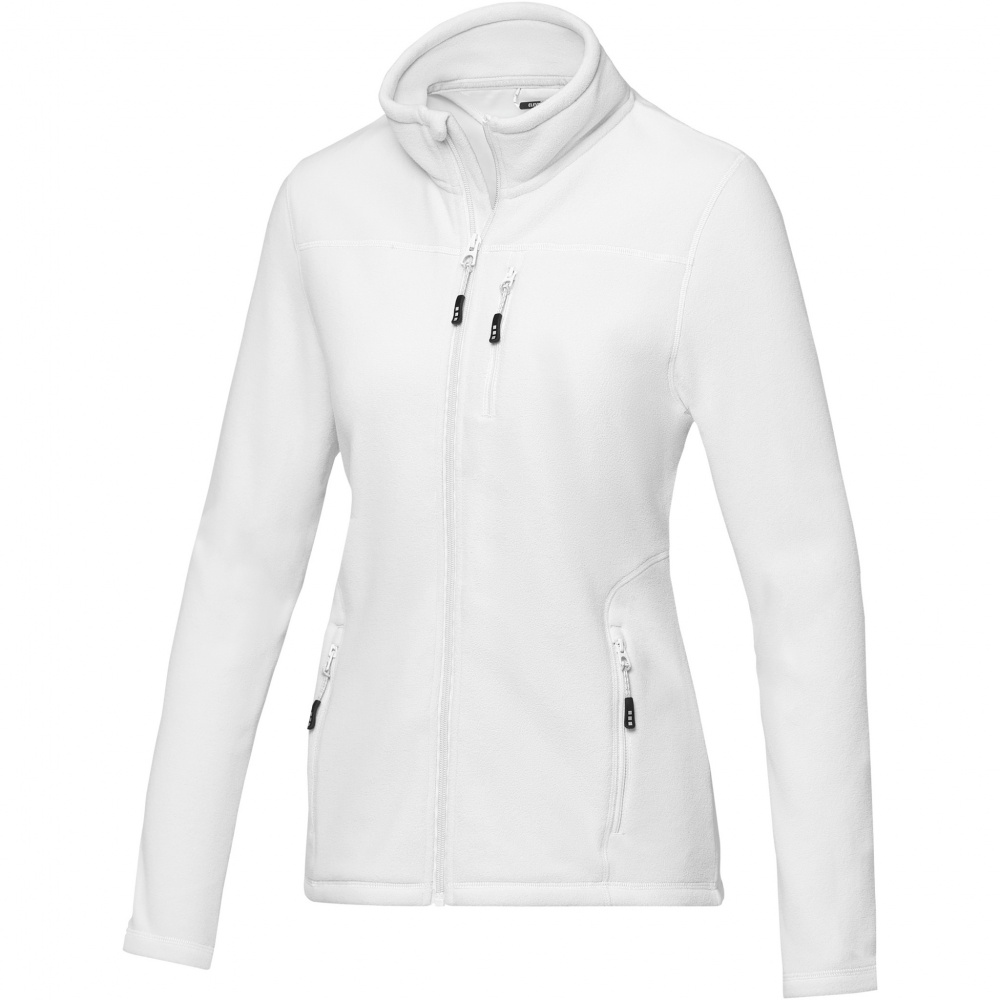 Logo trade corporate gifts image of: Amber women's GRS recycled full zip fleece jacket