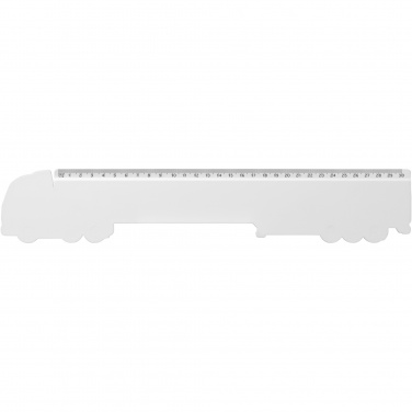 Logo trade promotional merchandise image of: Tait 30cm lorry-shaped recycled plastic ruler
