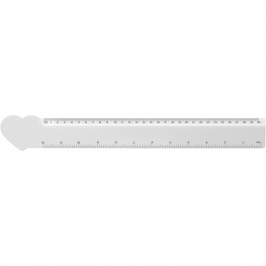 Logotrade promotional gift picture of: Tait 30cm heart-shaped recycled plastic ruler